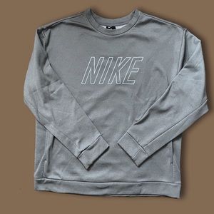 Gray Nike Crew Neck Sweatshirt with pockets
